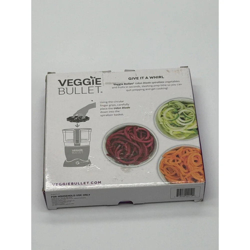 Veggie Bullet Udon Blade‎ 5mm Spiralizer Attachment NutriBullet VBR-U0203 NEW